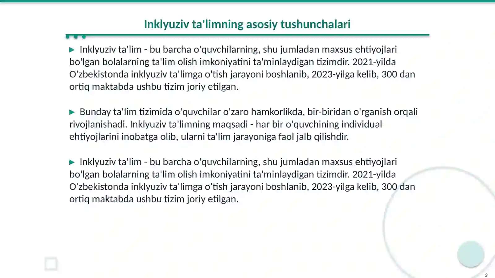 Inklyuziv maktablarda olib boriluvchi mashg'ulotlar 3