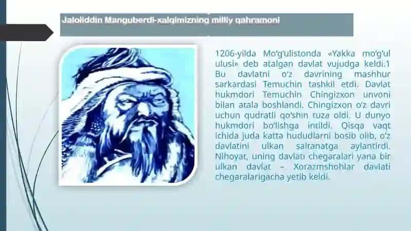 Jaloliddin Manguberdi-xalqimizning milliy qahramoni 3