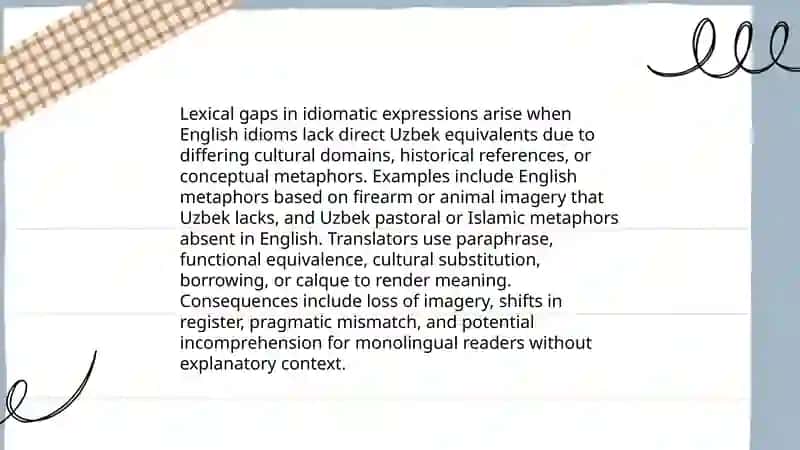Lexical and Semantic Differences Between English and Uzbek Idioms 3