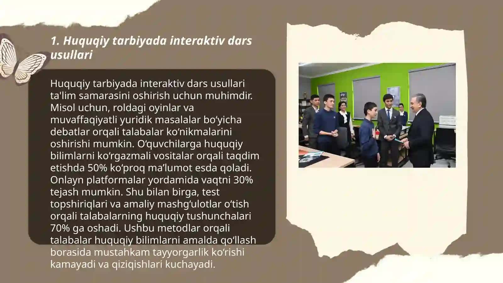 Huquqiy tarbiyani olib borishda pedagogik texnologiyalardan foydalanish 3