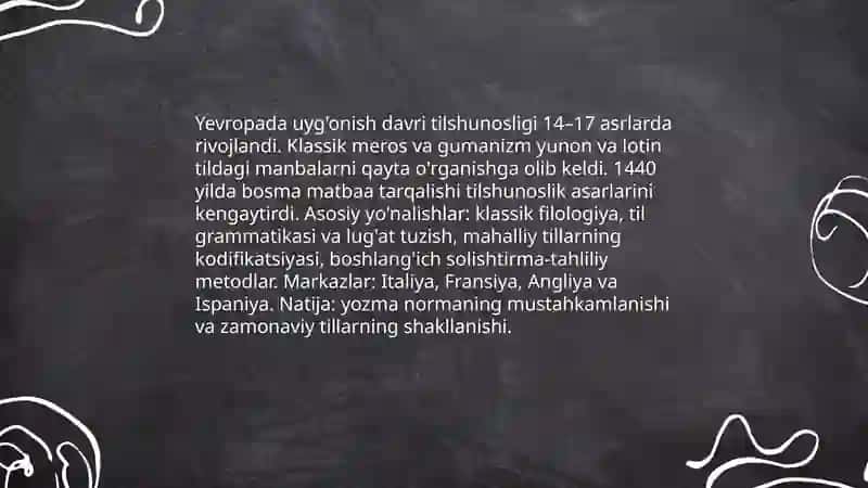 Yevropada uyg'onish davri tilshunosligi 3