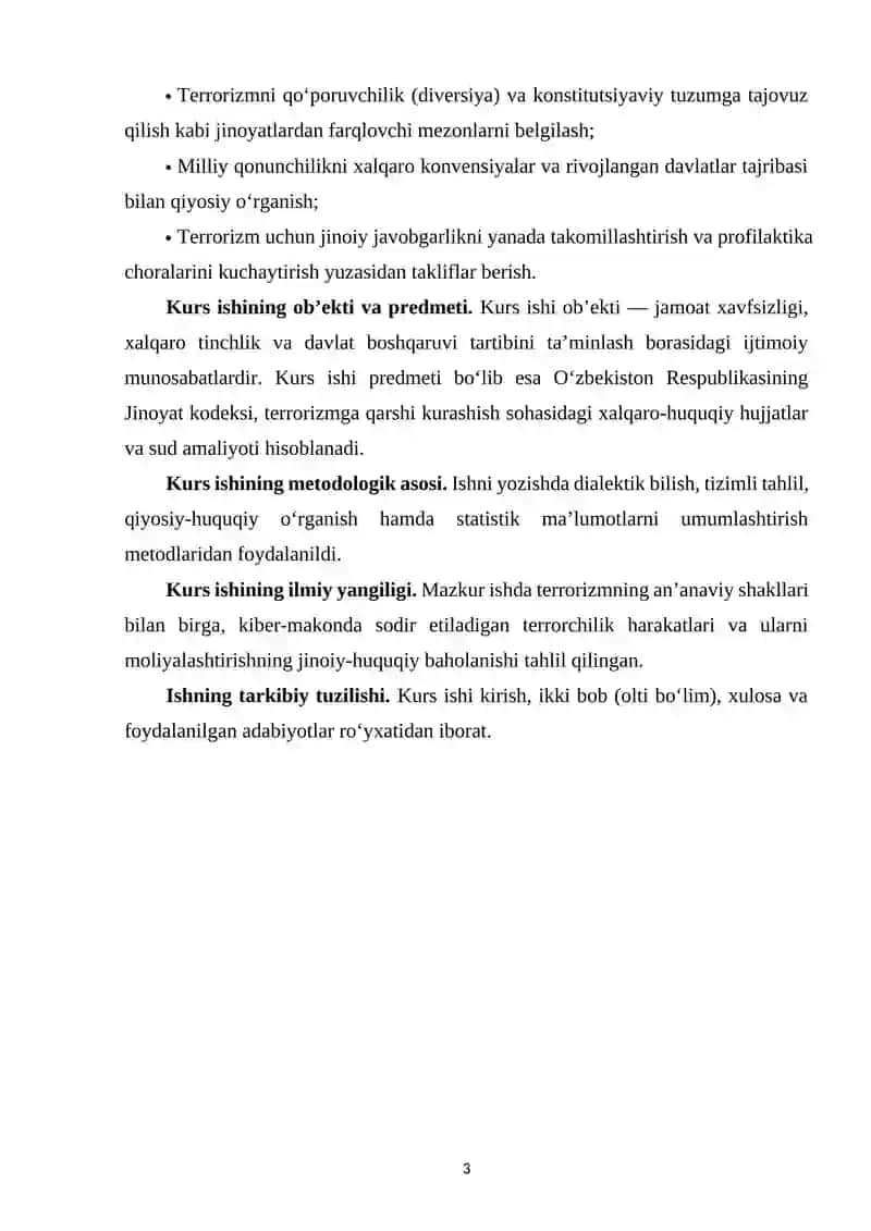 TERRORIZM JINOYATINING O'ZIGA XOS XUSUSIYATLARI 3