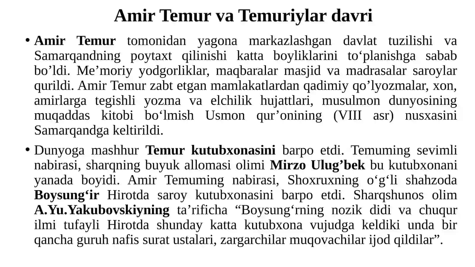 O‘rta Osiyoda muzeylarning shakllanish tarixi. O‘zbekistonda muzeylar va muzey ishi 3