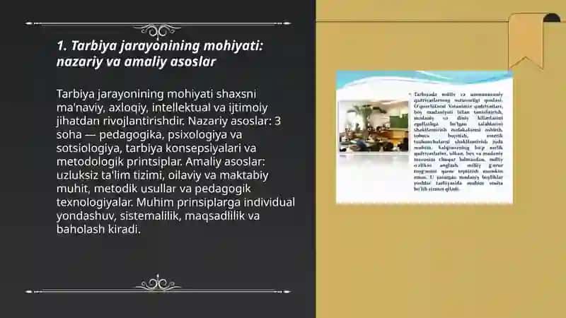 Tarbiya jarayonining moxiyati va mazmuni 3