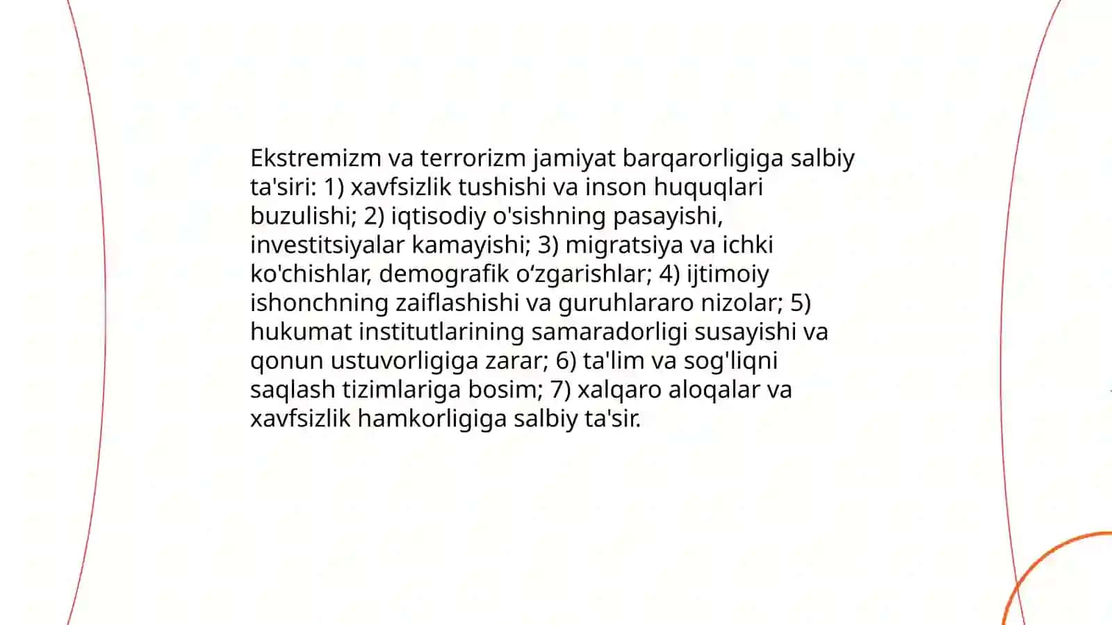 Ekstremizm va Terrorizm jamiyat barqarorligiga tahdid 3