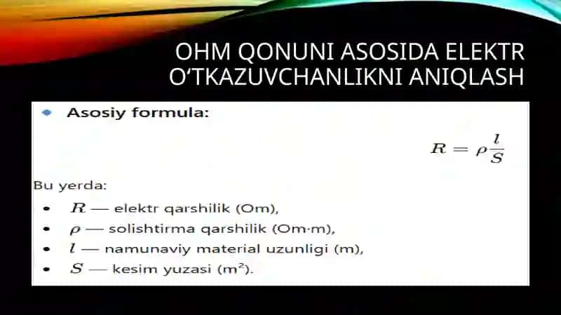 Stomatologik materiallarning elektr xossalarini aniqlash usullari 3