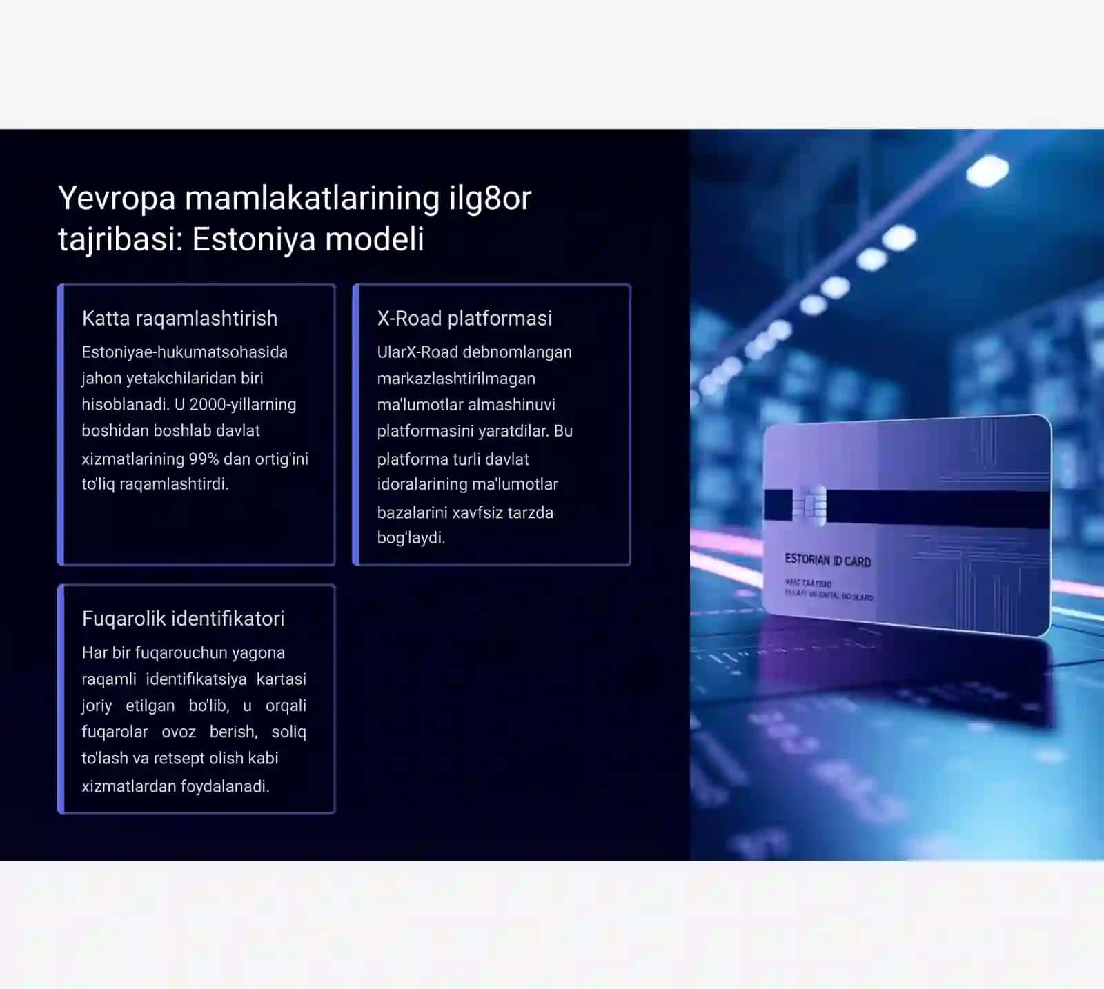 Elektron hukumatni joriy etish: Jahon tajribasi 3