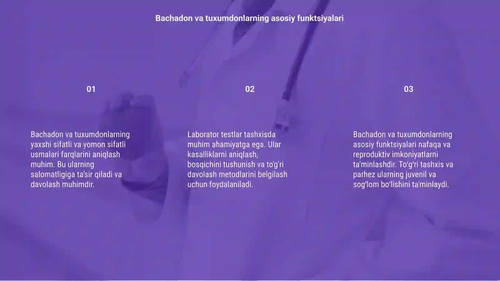 Bachadon va tuxumdon usmalari 3