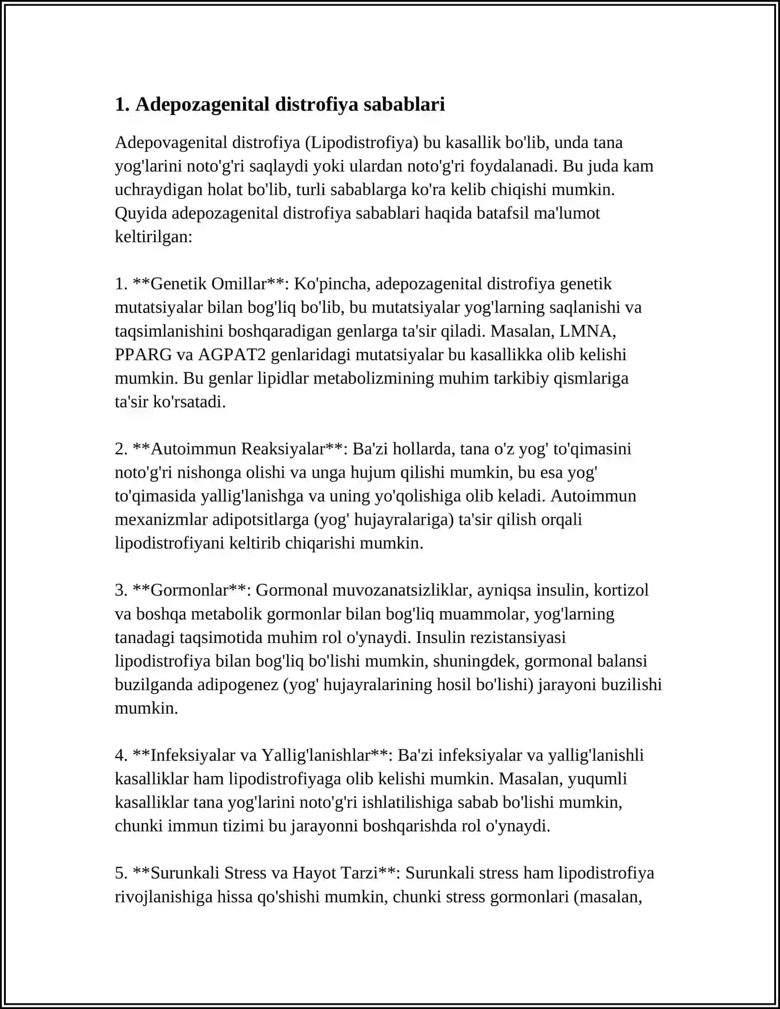 ADEPOZAGENITAL DISTROFIYA 3