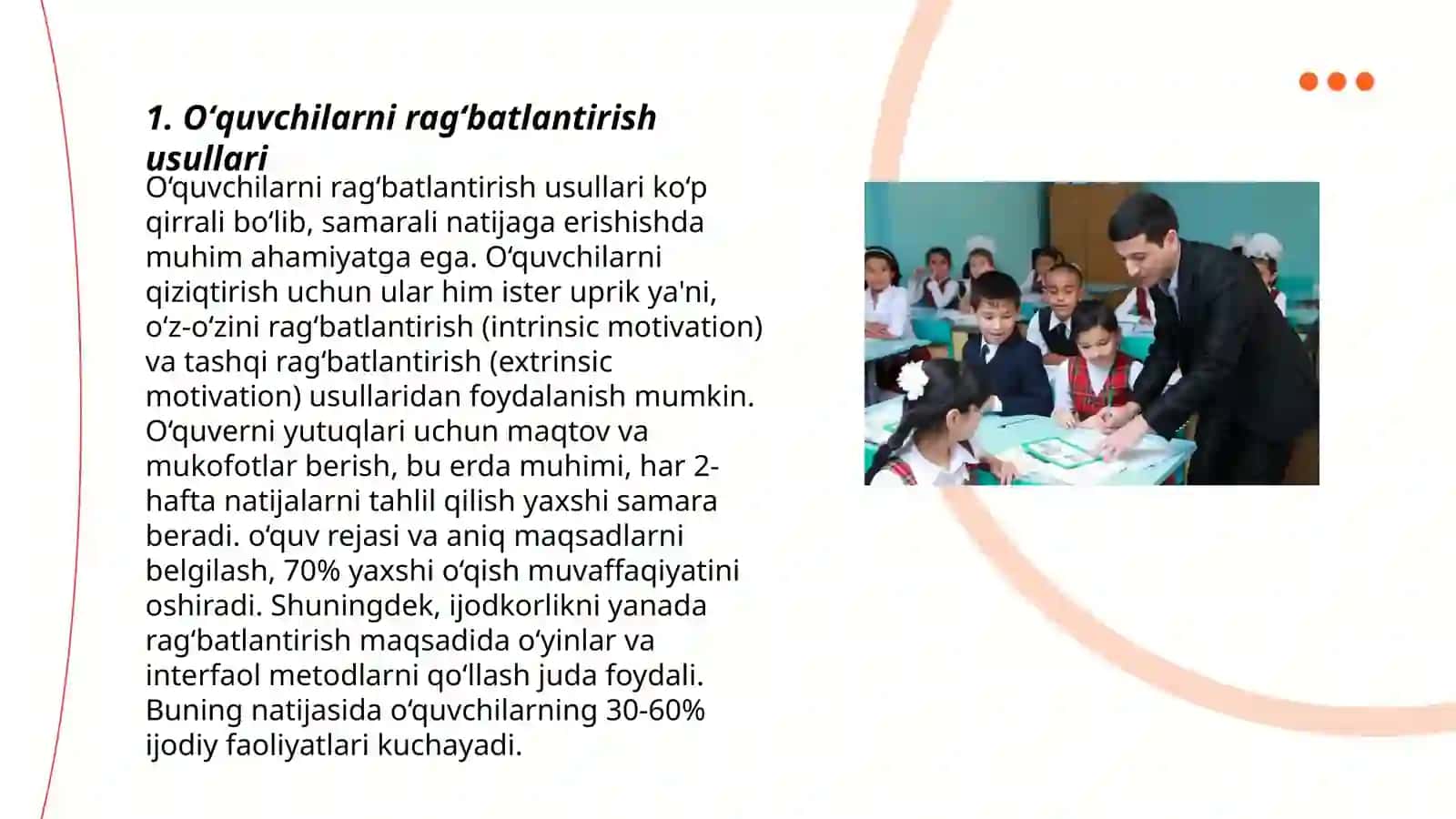 Oʻquvchilarni ragʻbatlantirish usullari 3