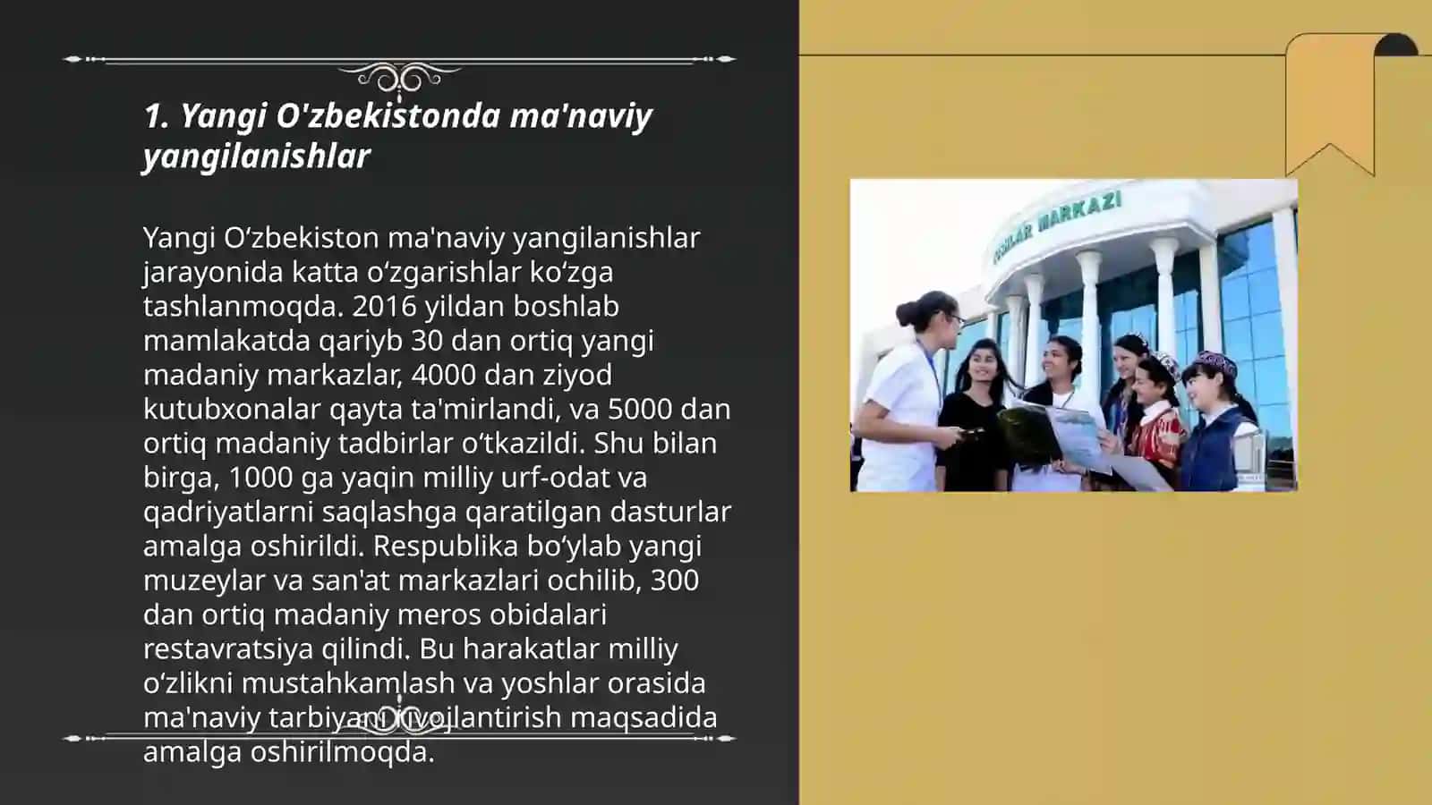 Yangi O'zbekistonda amalga oshirilayotkan ma'naviy o'zgarishlar 3