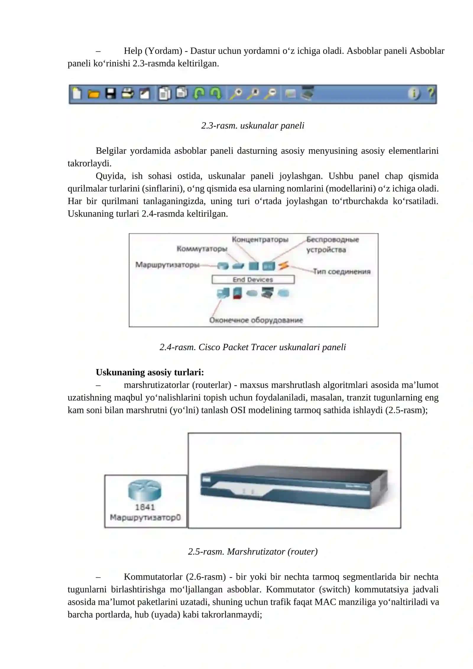 Amaliy mashg‘ulot №2. Cisco Packet Tracer simulyator interfeysi va uning imkoniyatlarini o‘rganish 3