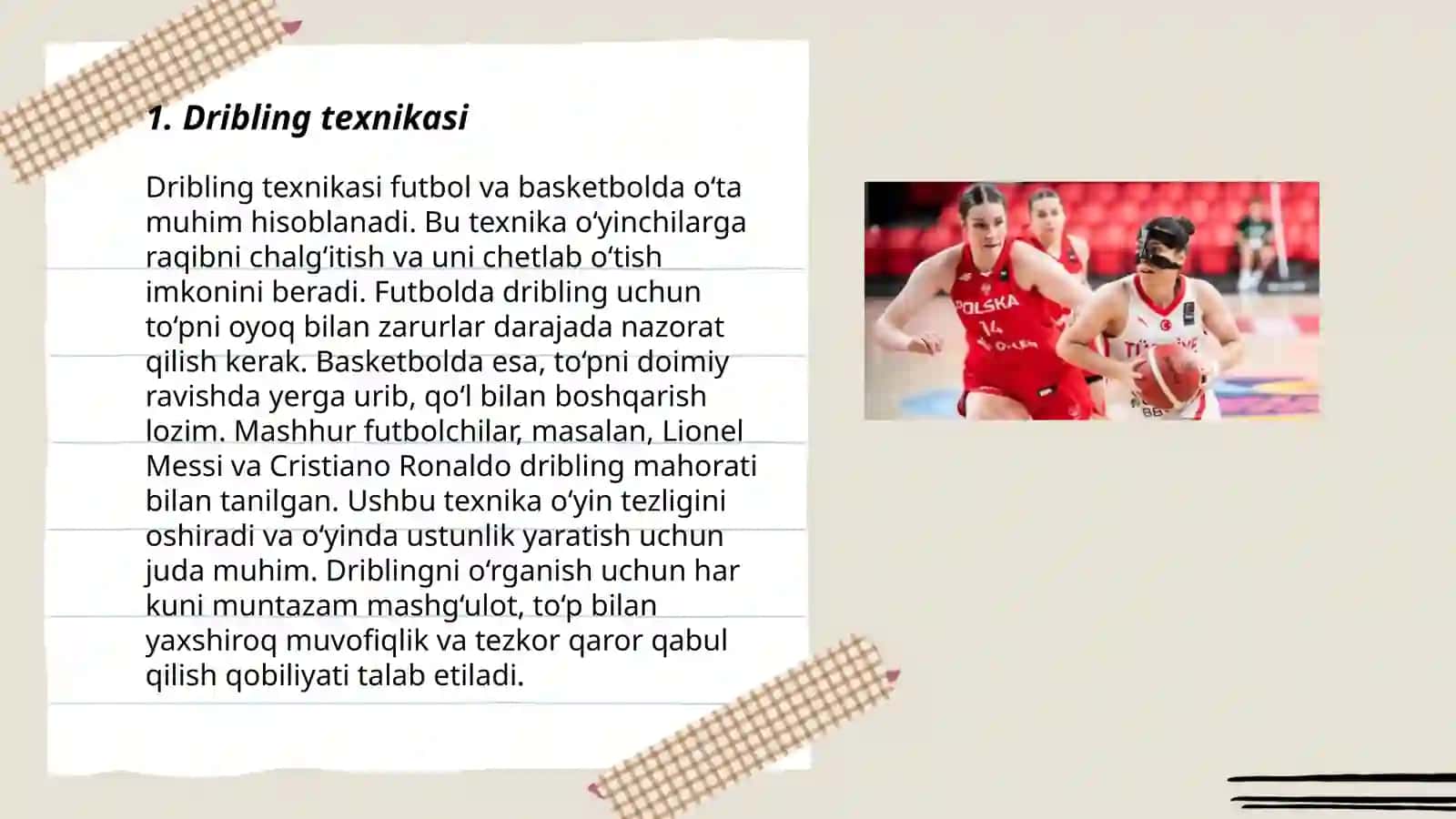 Basketbol o‘yinining texnikasi va taktikasi 3