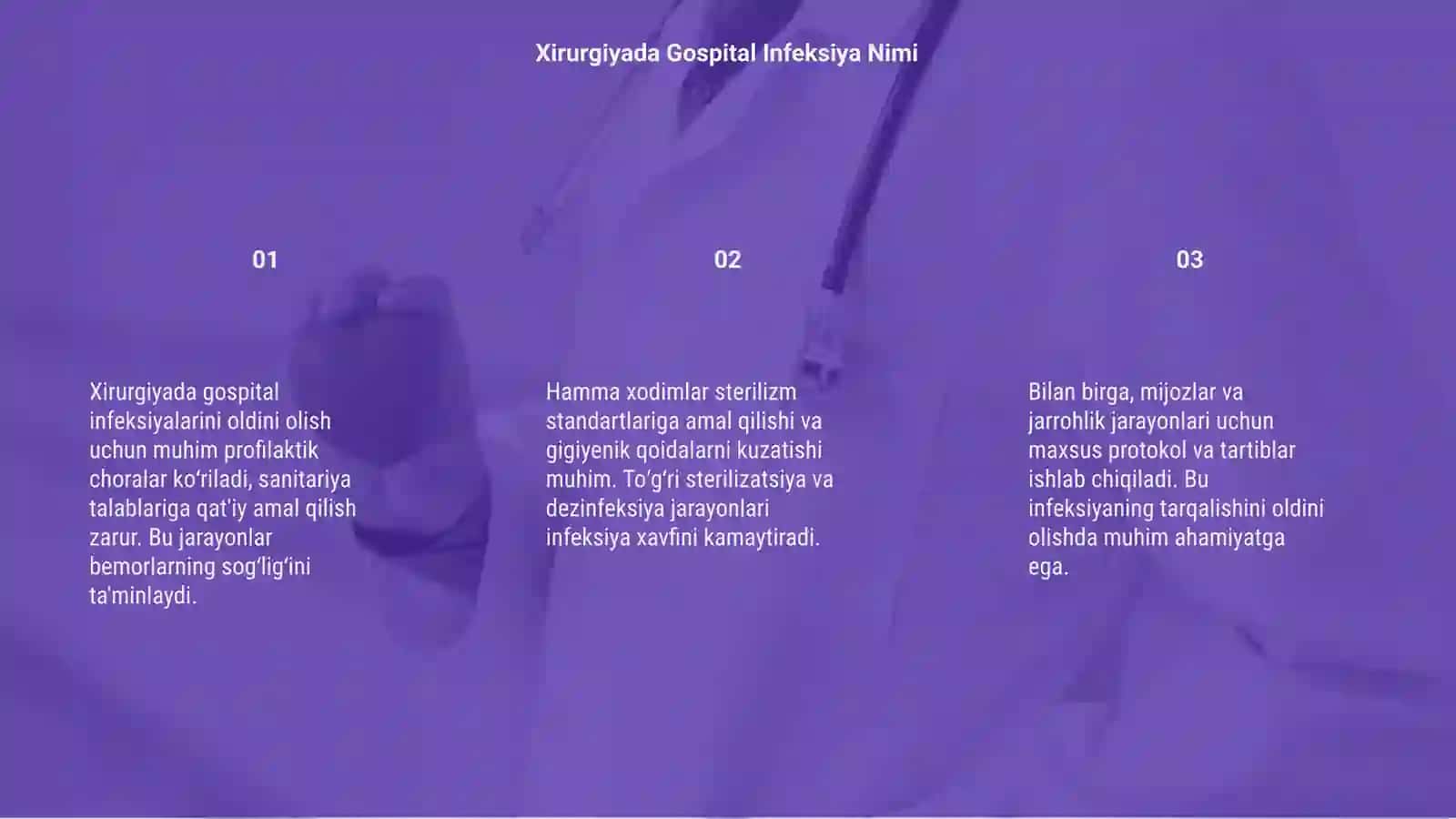 Xirurgiyada gospital infeksiyani profilaktikasi 3