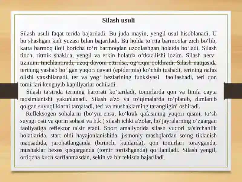 Massaj usullari texnikasi 3