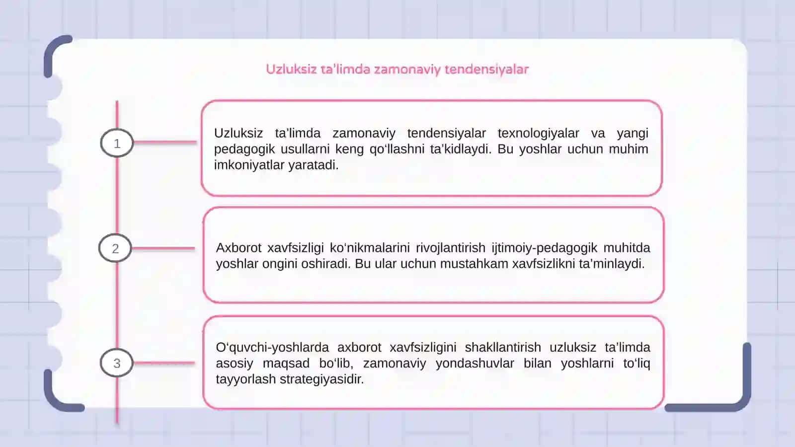 Uzluksiz ta’limdagi tendensiyalar va zamonaviy yondashuvlar 3