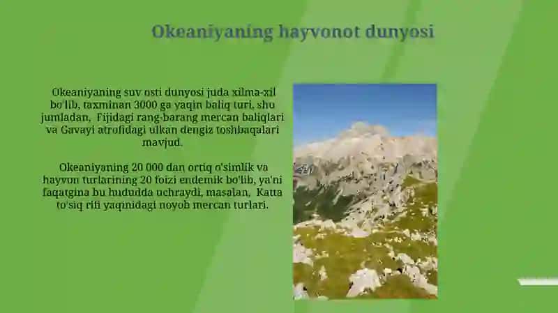 Avstriya va Okeaniya xalqlari tabiiy geografik o‘rni 3