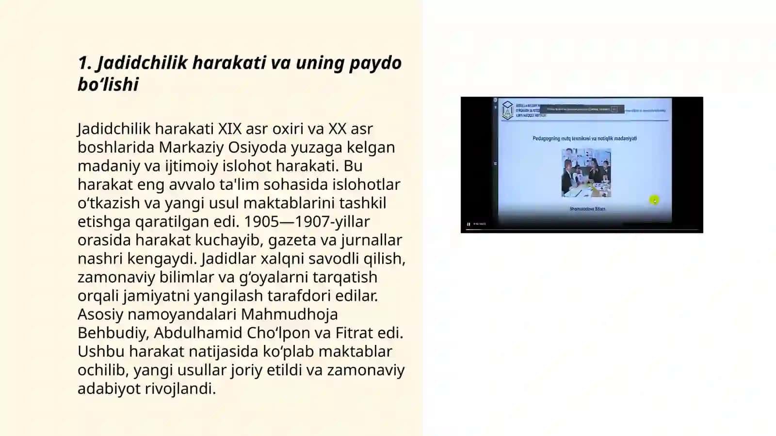 Jadid ma’rifatparvarlarining o‘lka ijtimoiy-ma’naviy hayotida tutgan o‘rni 3