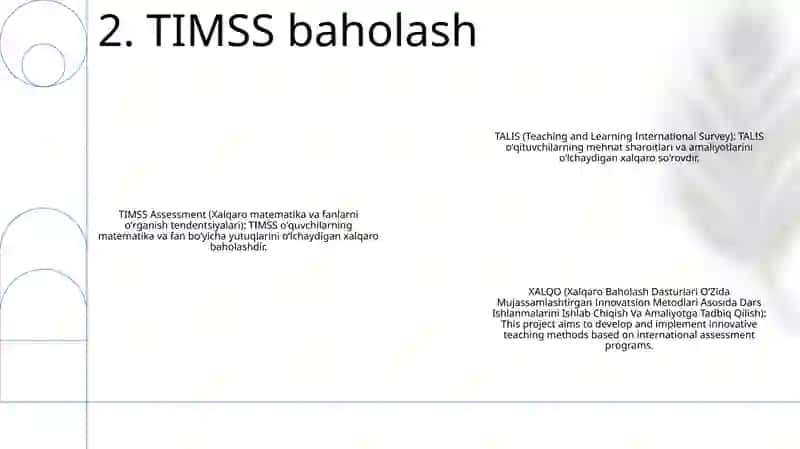 Xalqaro Baholash Dasturlari Test Namunalari 3