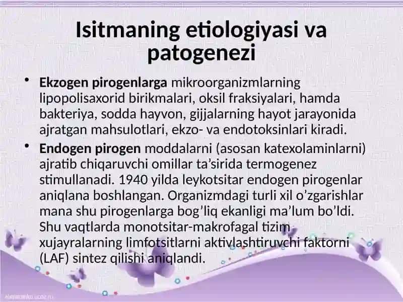 ISITMA SINDROMI BILAN KECHADIGAN BAKTERIAL KASALLIKLAR 3