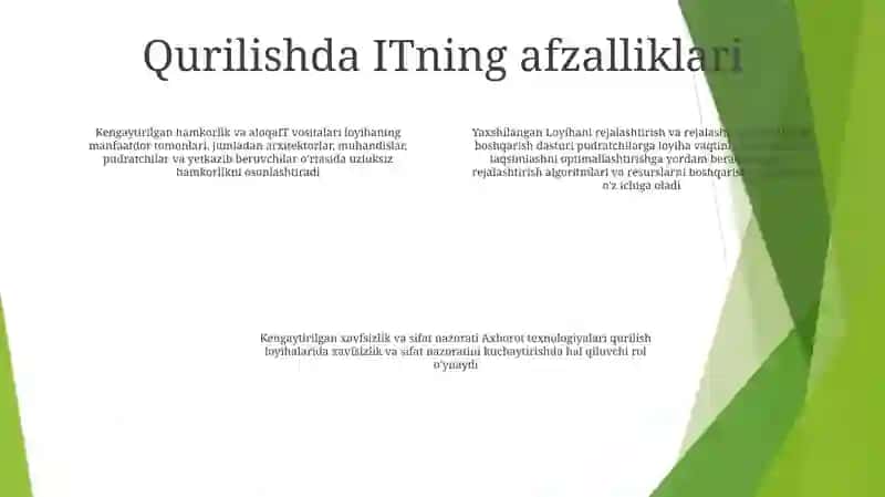Axborot Texnologiyalarining Qurilish Sohasida QoʻLlanilishi 3