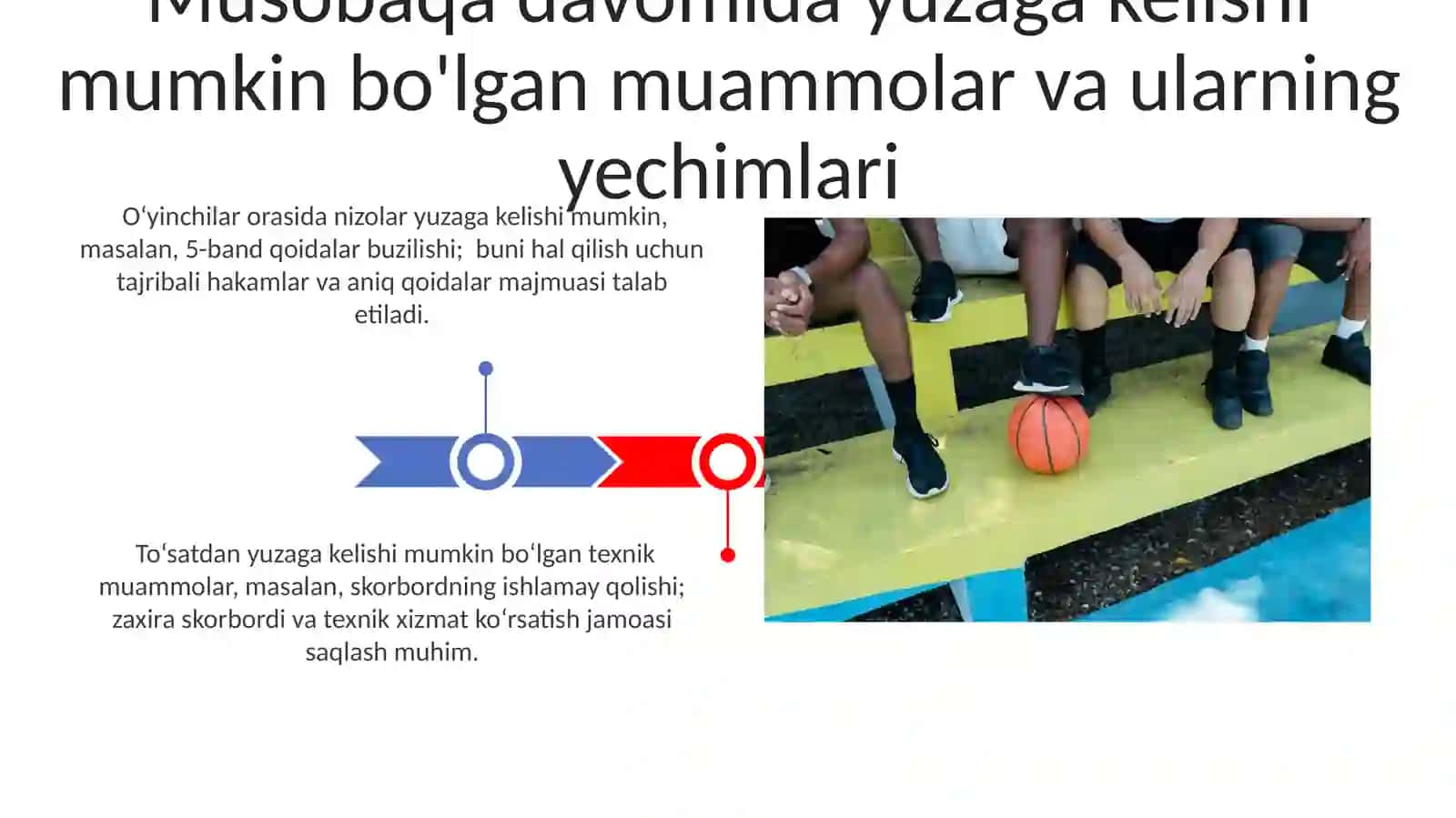 BASKETBOL OʻYINI BOʻYICHA MUSOBAQA OʻTKAZISH VA HAKAMLIK QILISH 3