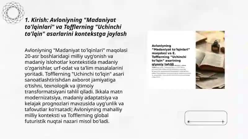 "Madaniyat to'lqinlari" va "Uchinchi to'lqin" asarining qiyosiy tahlili 3