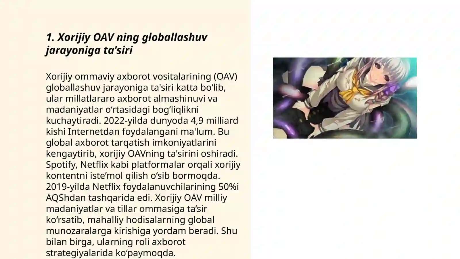 Xorijiy OAV ning media makonidagi o'rni 3