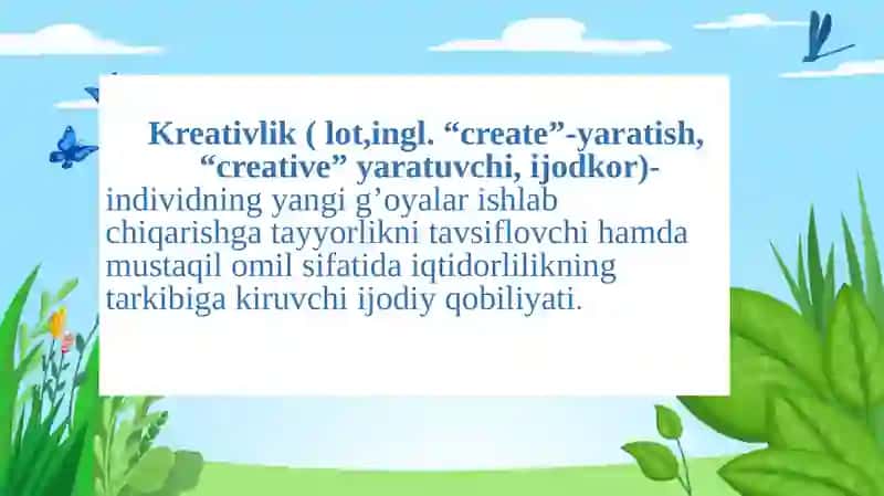 Tarbiyachining faoliyatlar jarayonidagi kreativligi. Yosh avlod tarbiyasida  oilaning o‘rni haqida  mutaffakkirlar ta’limoti. 3