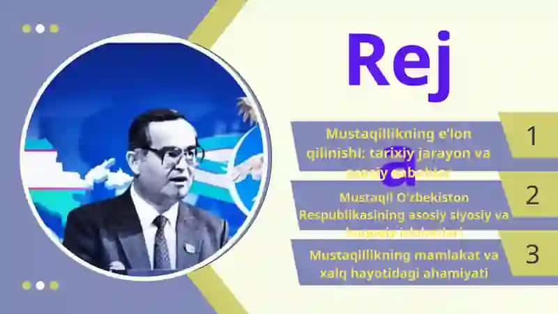 Mustaqil Oʻzbekiston Respublikasining tashkil topishi va uning ahamiyati 3