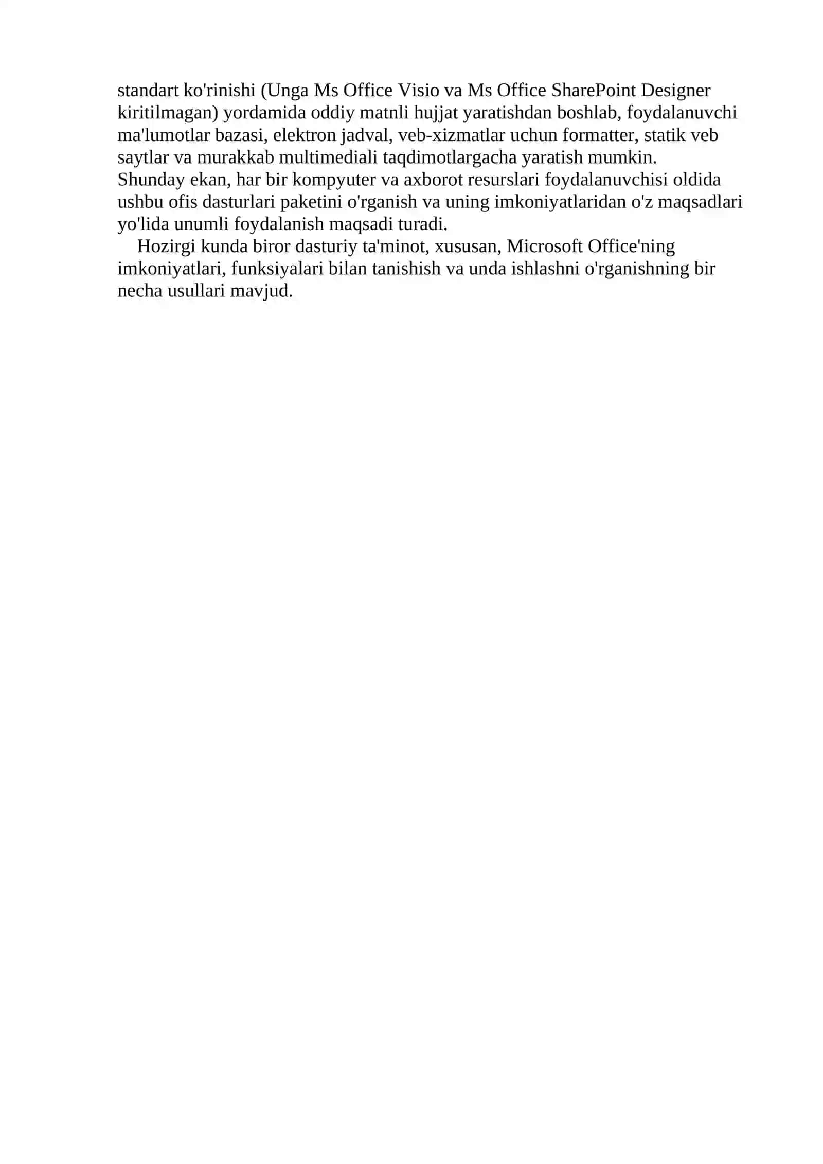 MS WORD-2007 MATN MUHARRIRIDA ISHLASHVA UNING IMKONIYATLARI 3