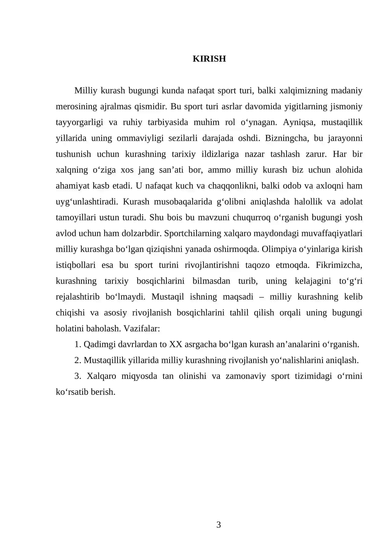 Milliy kurashning kelib chiqishi va rivojlanish bosqichlari 3