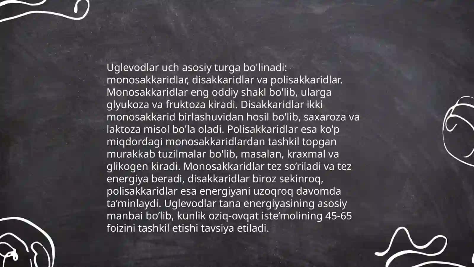 Uglevod sinflanishi 3