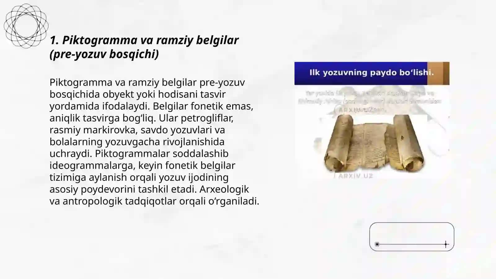 Yozuv taraqqiyotining asosiy bosqichlari 3