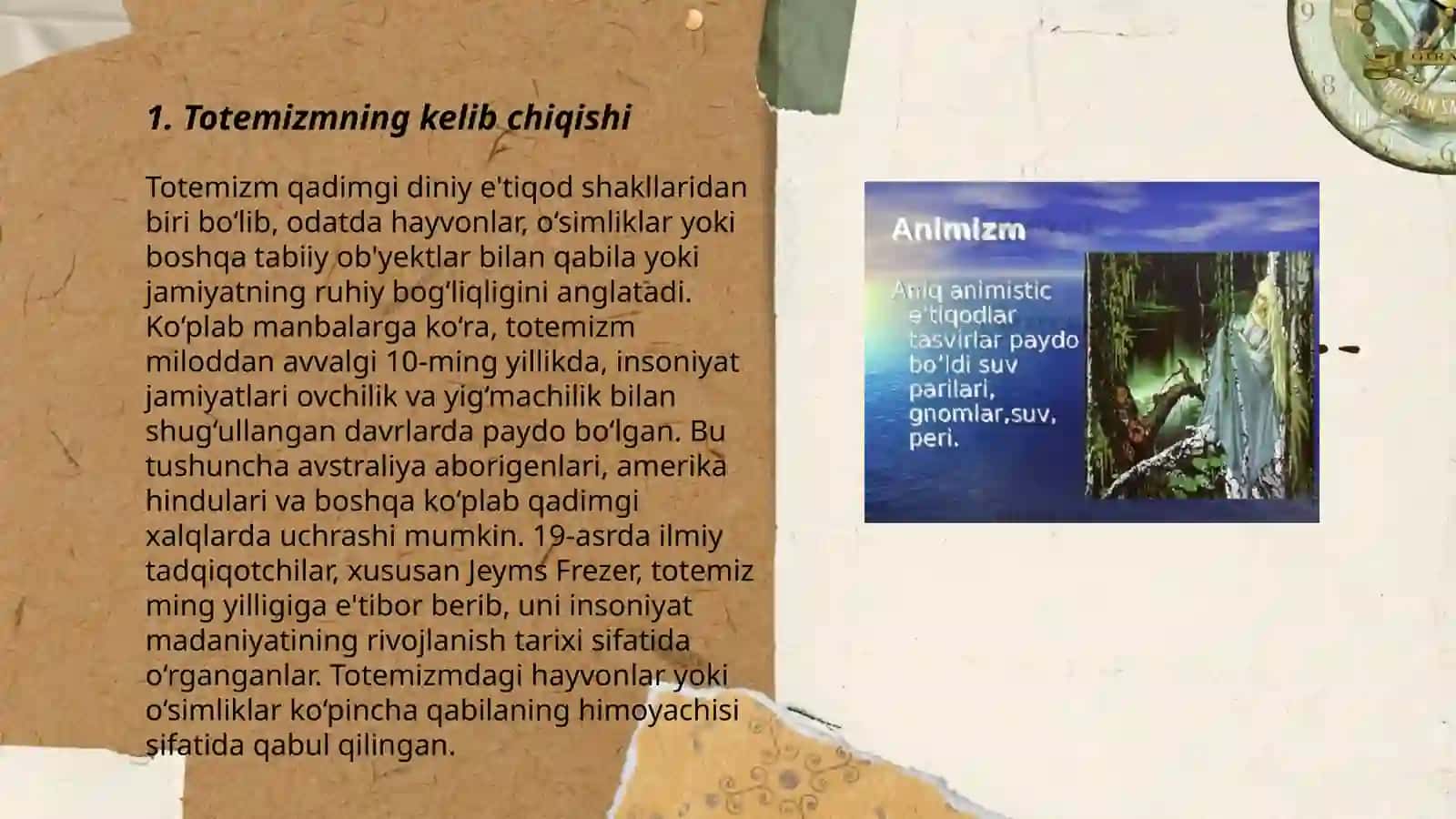 Totemizm, animiz, fetishizm, sehr magiyalarning qiyosiy tahlili 3