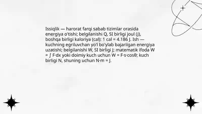 Issiqlik va ish 3