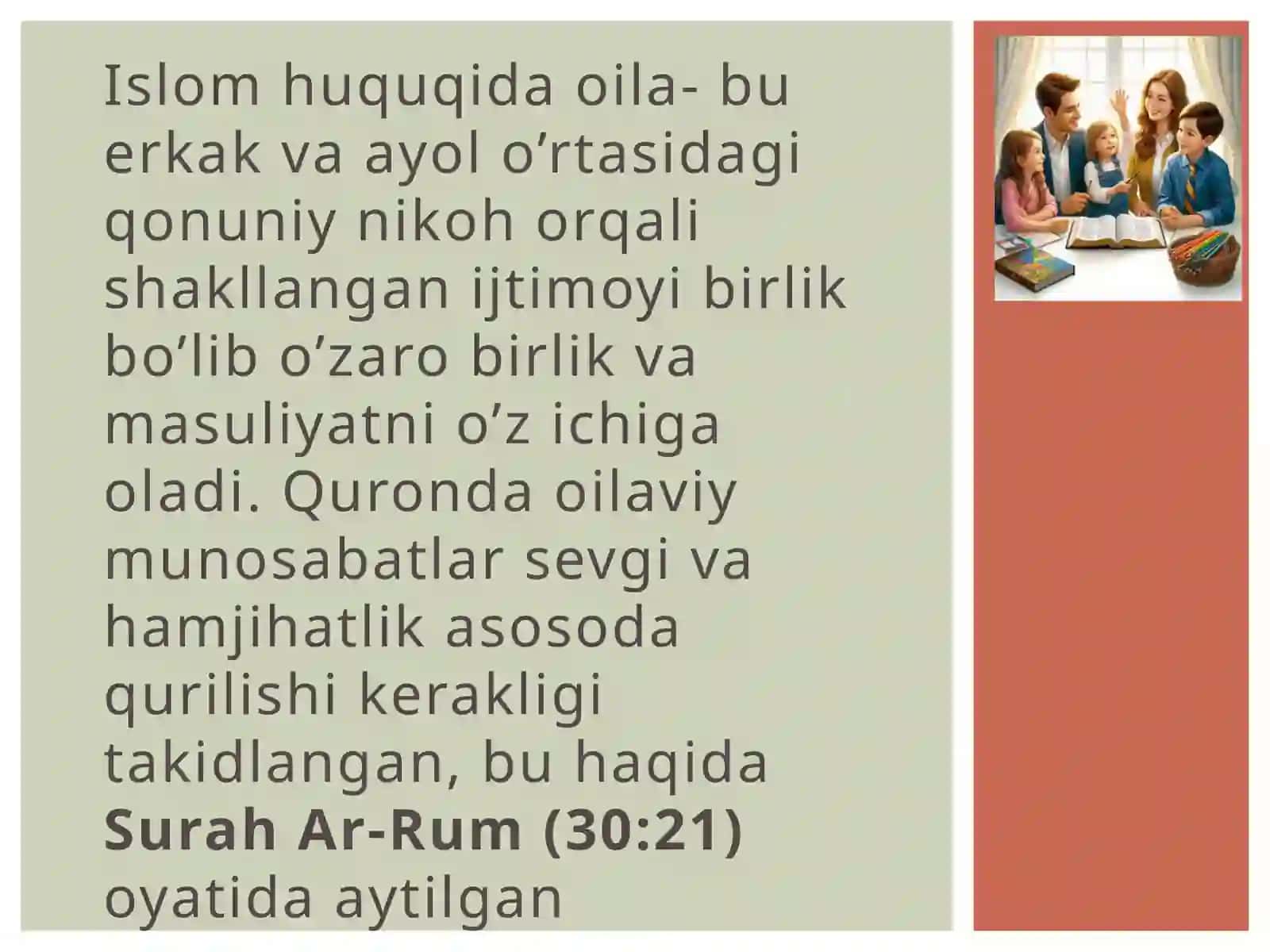 Islom huquqshunosligida oila, nikoh, taloq, idda, va zihor. 3