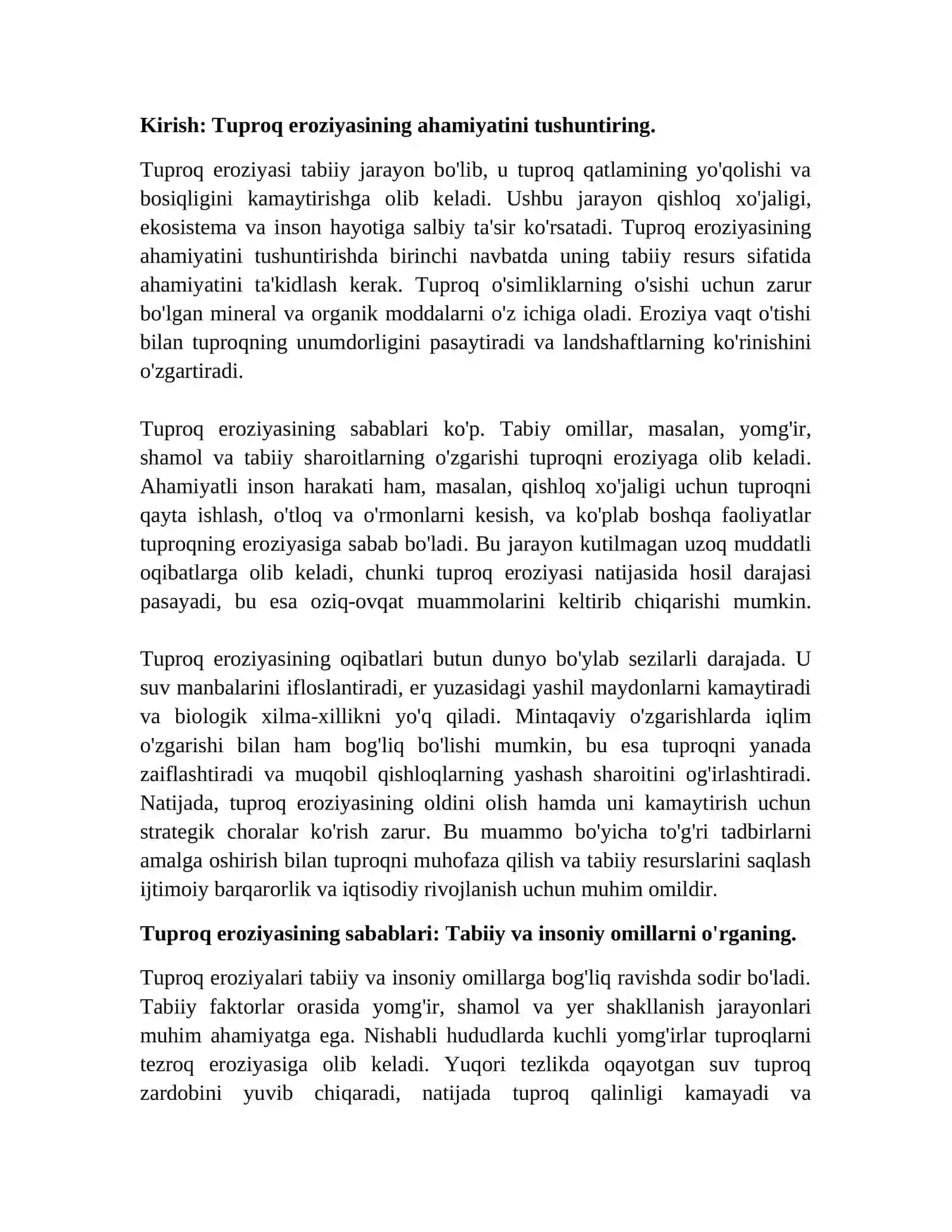Tuproq eroziyasi va uni muhofaza qilish 3