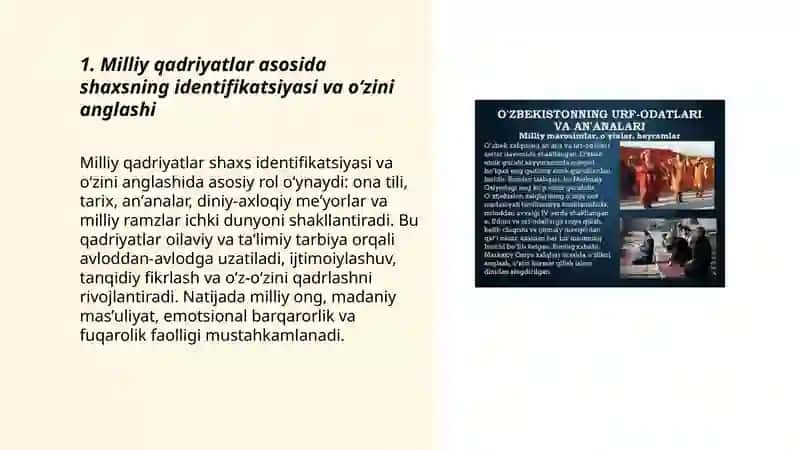 Milliy qadriyatlar asosida shaxs dunyoqarashini shakllantirish 3