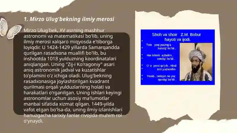 Mirzo Ulug’bek -davlat arbobi va buyuk olim 3
