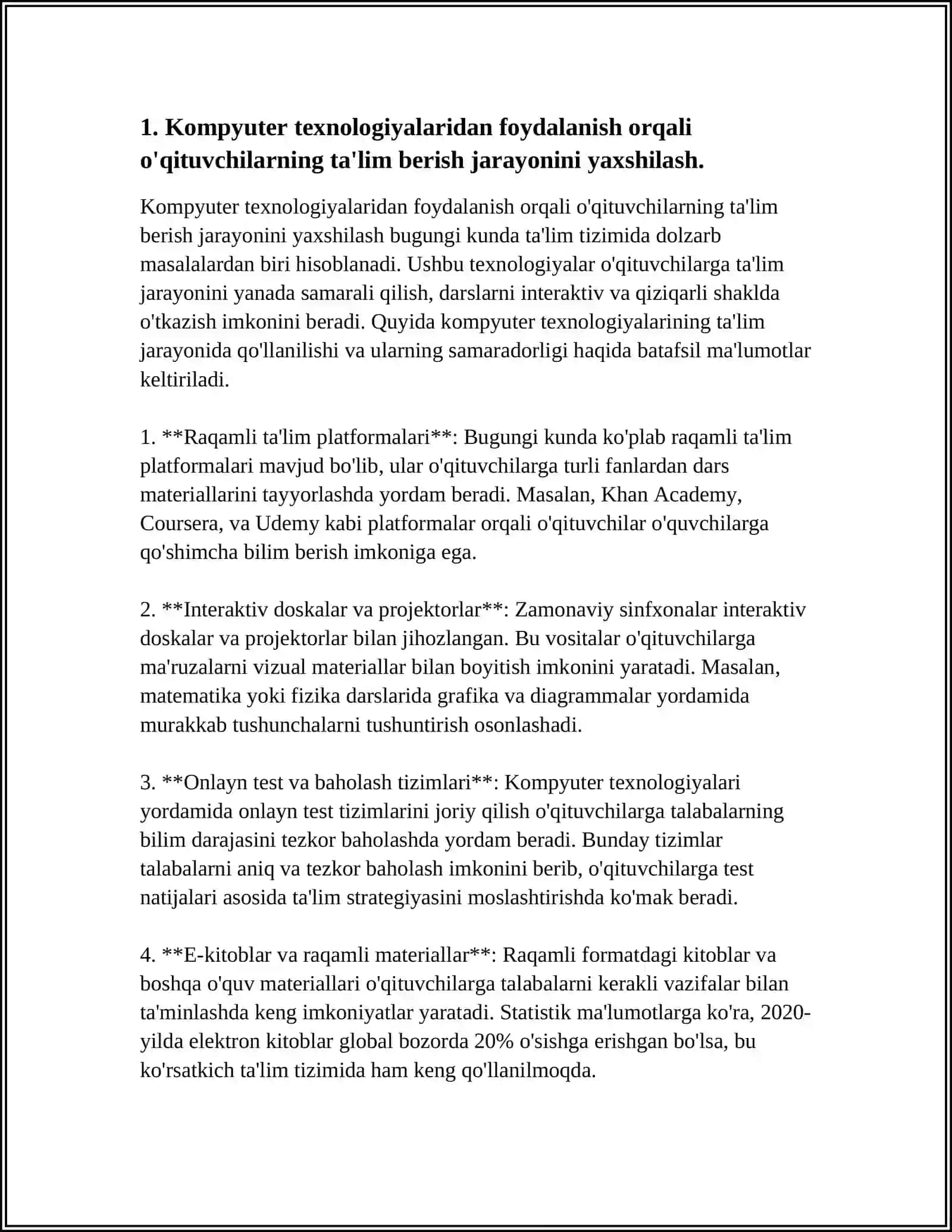 KAMPYUTIR TEHNOLOGIYALARI YORDAMIDA ÕQTUVCHINING KASBIY MALAKALARNI OSHRIB BORISH 3