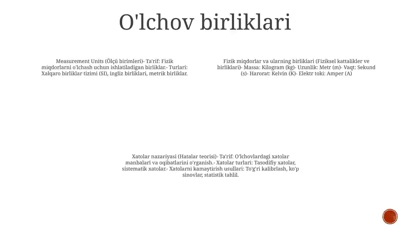 Fizik Kattaliklar Va Ularning Birliklari.XatoliklarNazariyasi 3