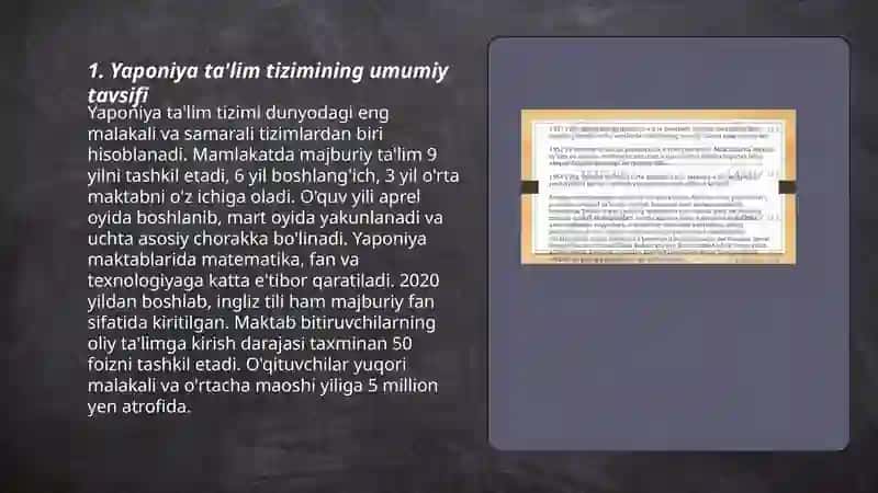 Yaponiya ta'lim tizimining xususiyatlari 3