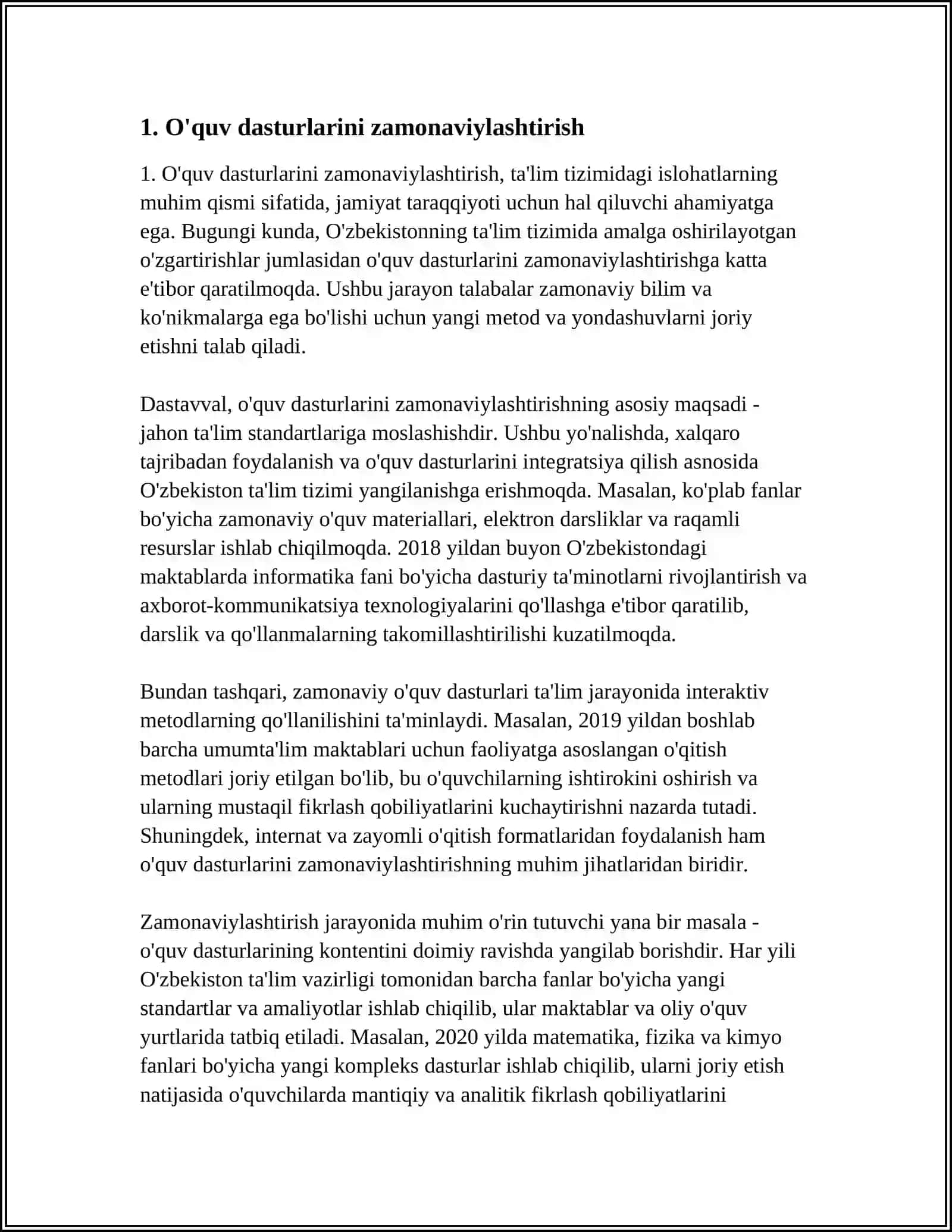 O‘zbekiston ta'lim tizimidagi islohatlar 3