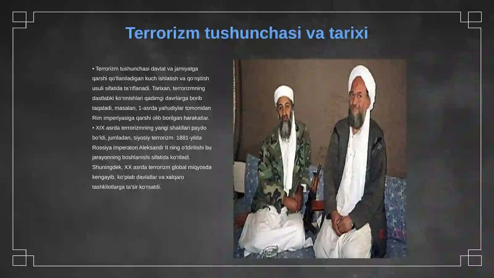 Terrorizmning mohiyati va uning shakllari 3