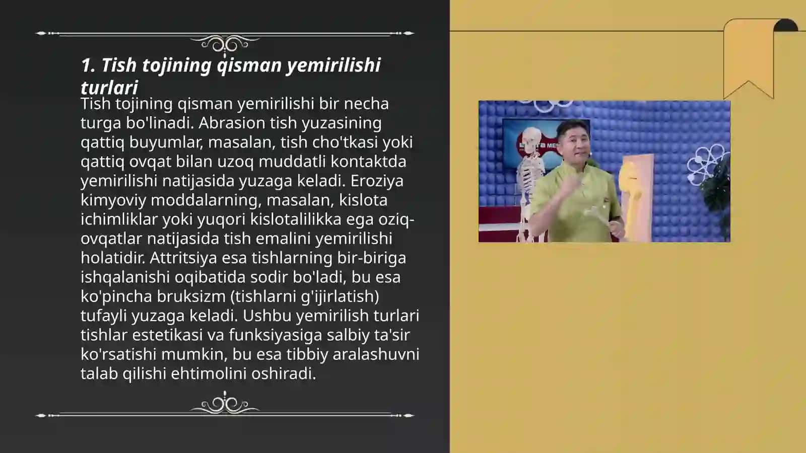 Tish tojining qisman yemirilishi 3
