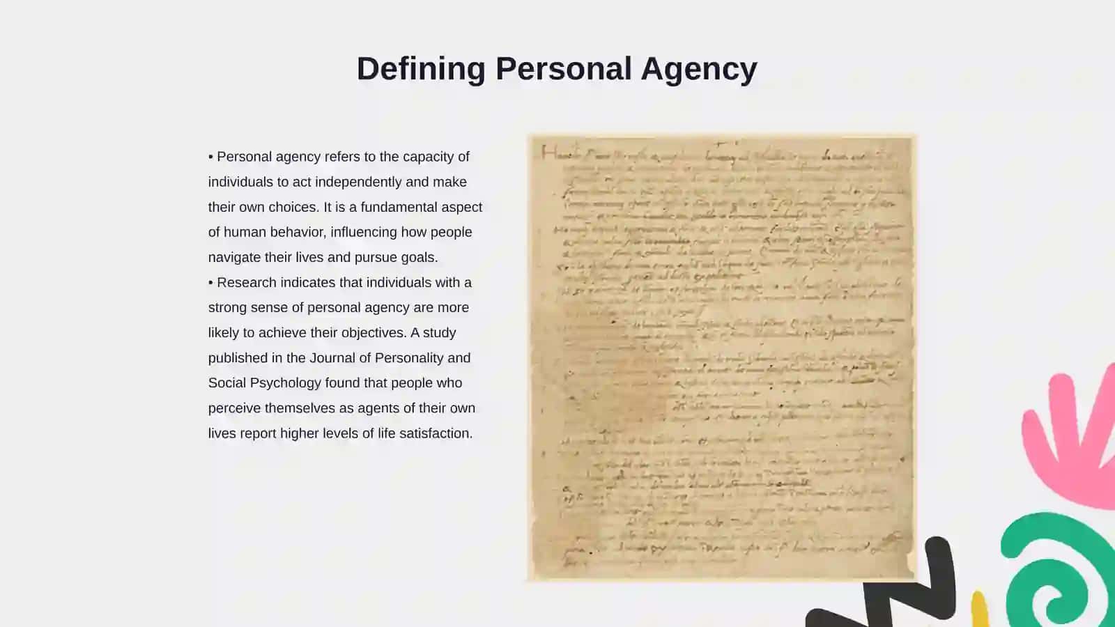 Defining Personal Agency 3