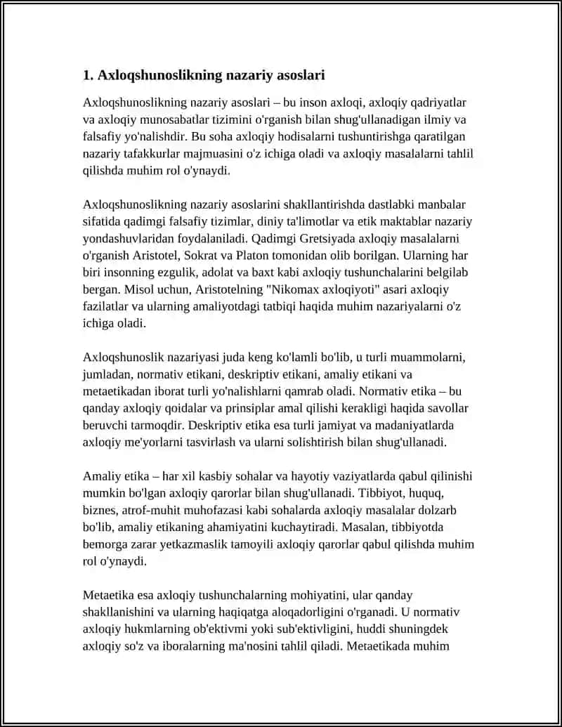 Axloqshunoslikning Nazariy Asoslari 3