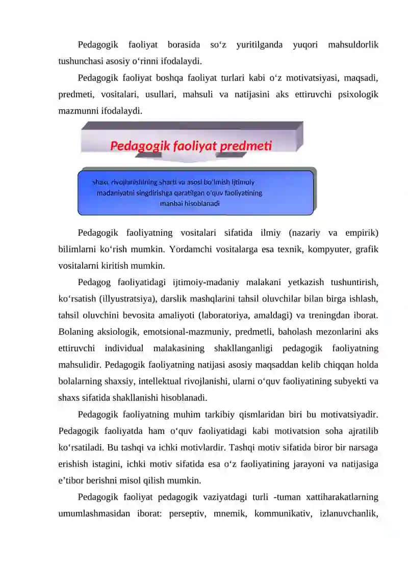 Zamonaviy pedagogikada pedagoglik kasbi va unga qo'yilayotgan talablar 3
