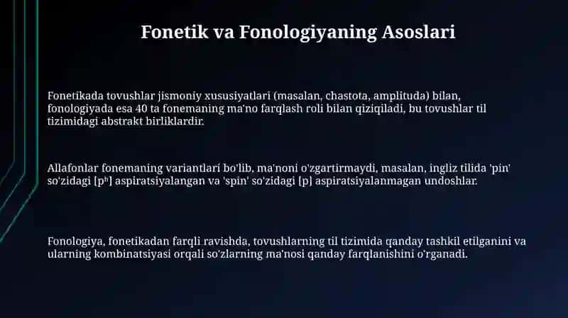 Fonetik va Fonologiyaning Asoslari 3